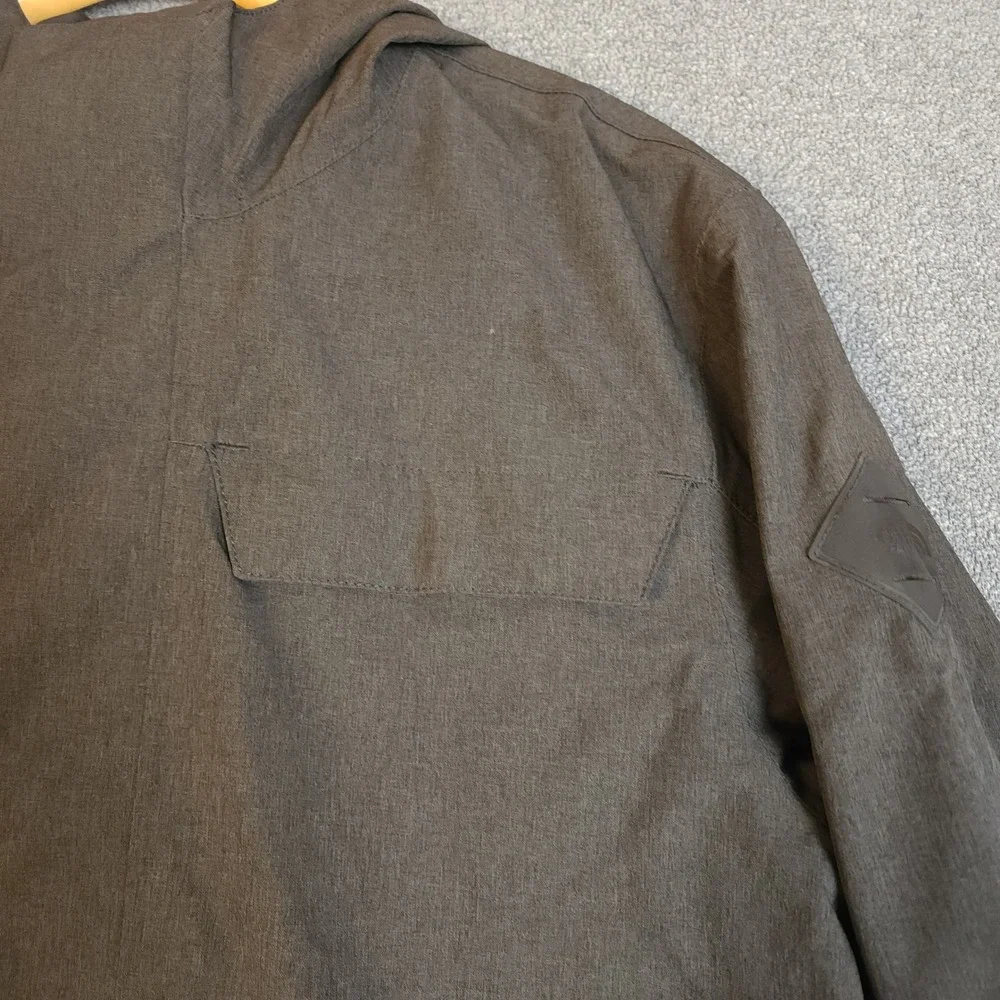 The North Face Dryvent Hooded Jacket Mens Dark Gray Outdoor Water Resistant Tech
